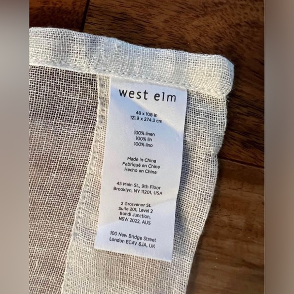 West Elm - Beige Linen Curtain Panels - 48” x 108” (2 panels) - Picture 4 of 11